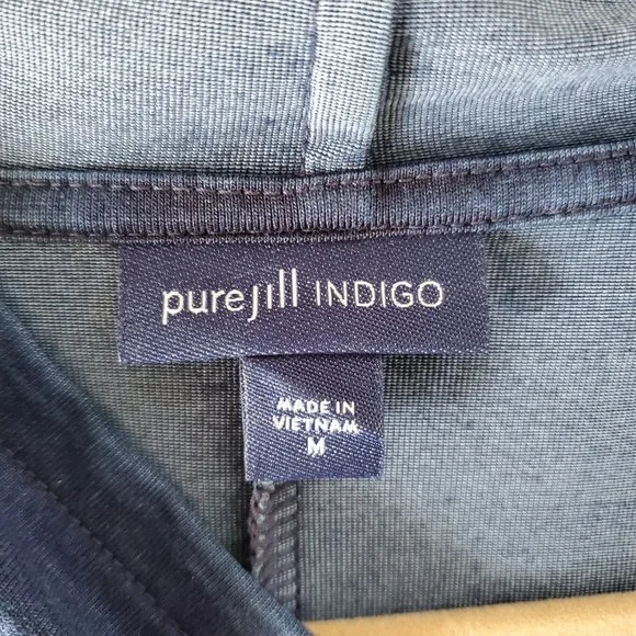 Pure Jill Indigo Wrap Cardigan Size M - Picture 9 of 11